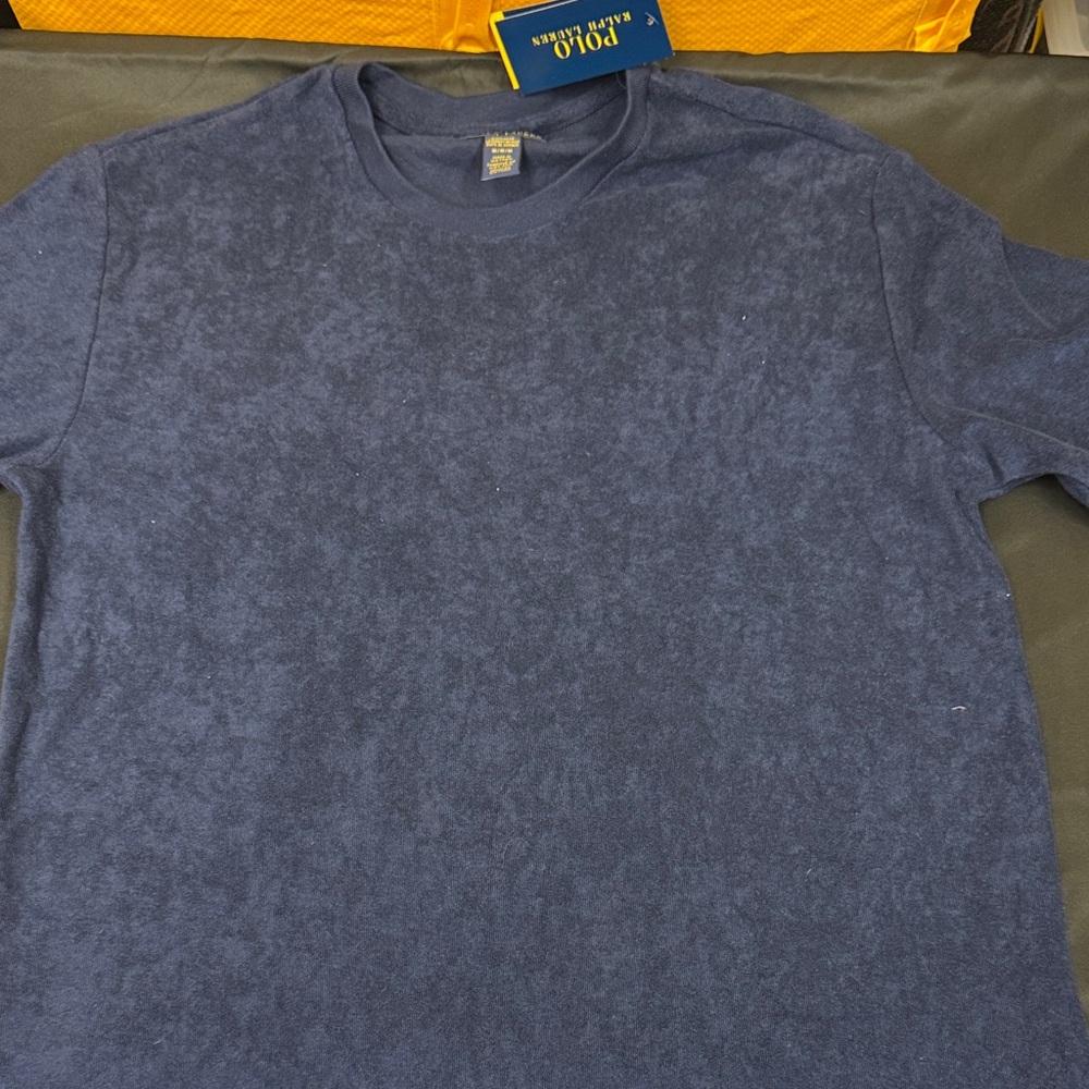 Polo Ralph Lauren Classic Fit Terry Crewneck T-Shirt size medium new shirt blue
